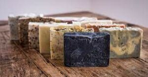Panna Soaps on a wooden table